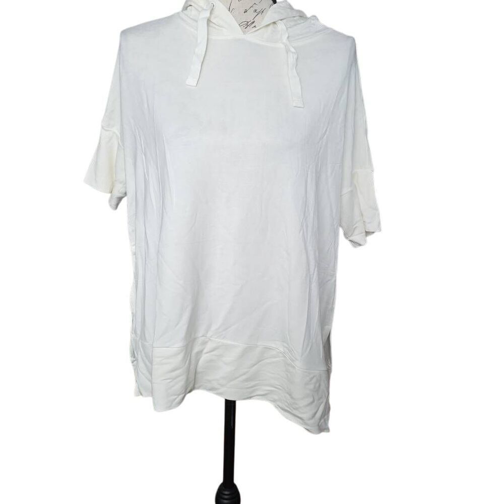Workshop Republic Clothing Women's Size Small White Veranda Soft S/S Hoodie